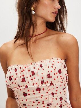 Free people Scottie printed tube top XS